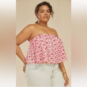 ANTHROPOLOGIE  STRAPLESS EYELET TOP SIZE 2X NWT